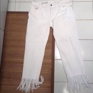 White Jeans w/ Fringe